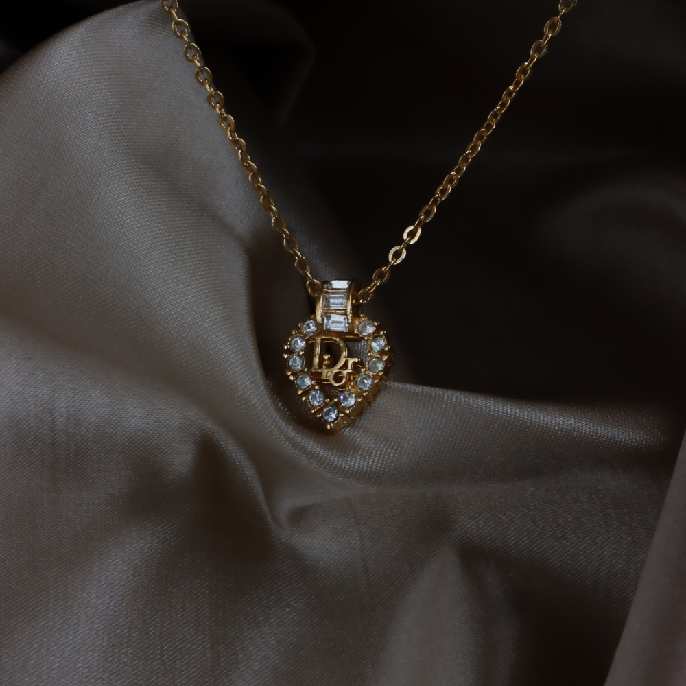 CHRISTIAN DIOR Pendant Necklace (Gold)