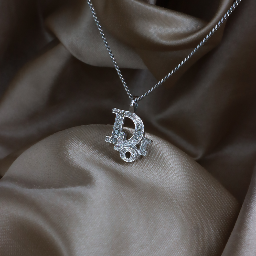 CHRISTIAN DIOR Crystal  Pendant Necklace