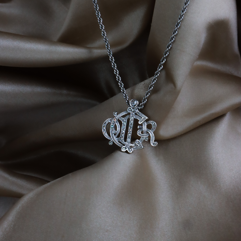 CHRISTIAN DIOR Rhinestone Pendant Necklace｜No.1 Best Seller!
