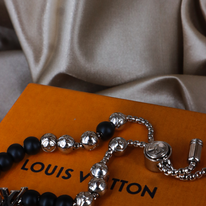 LOUIS VUITTON Monogram Bead Bracelet ｜未使用 連原盒