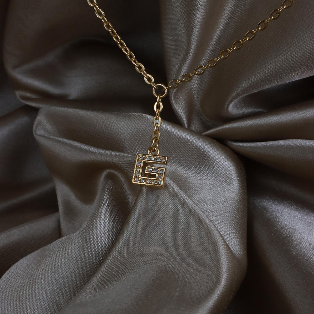 GIVENCHY G Logo 水鑽 Y 字項鏈