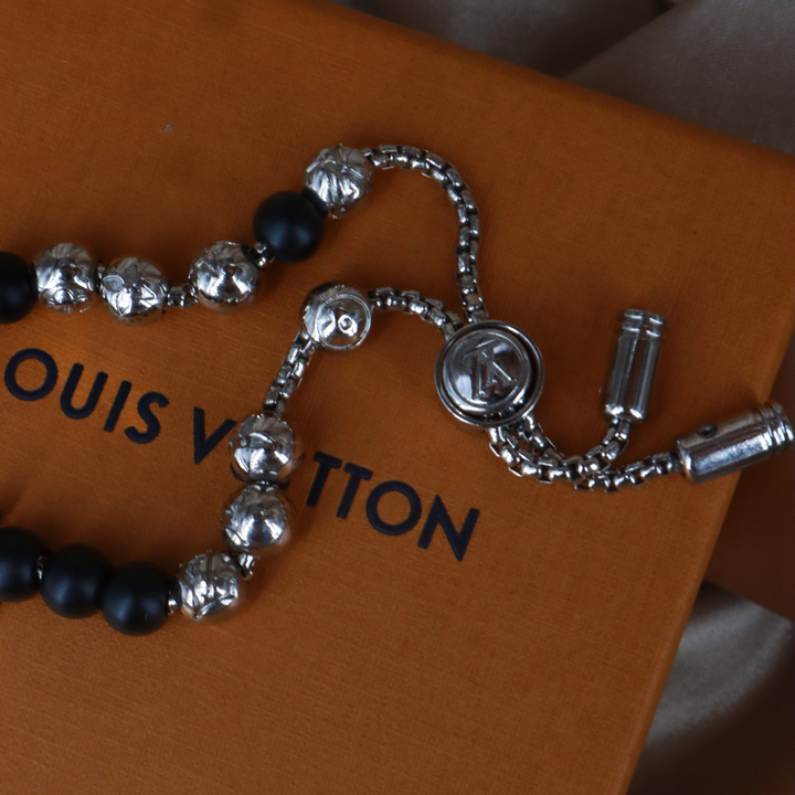 LOUIS VUITTON Monogram Bead Bracelet ｜未使用 連原盒