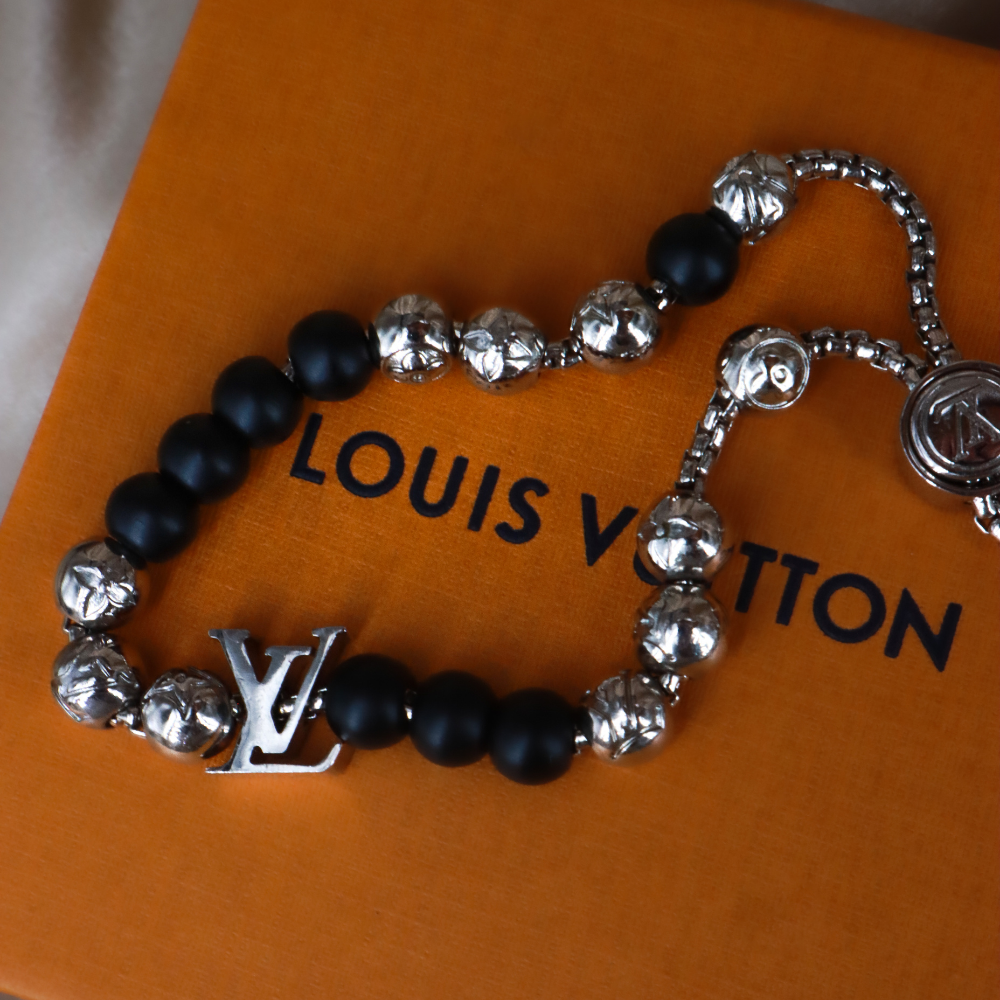 LOUIS VUITTON Monogram Bead Bracelet ｜未使用 連原盒