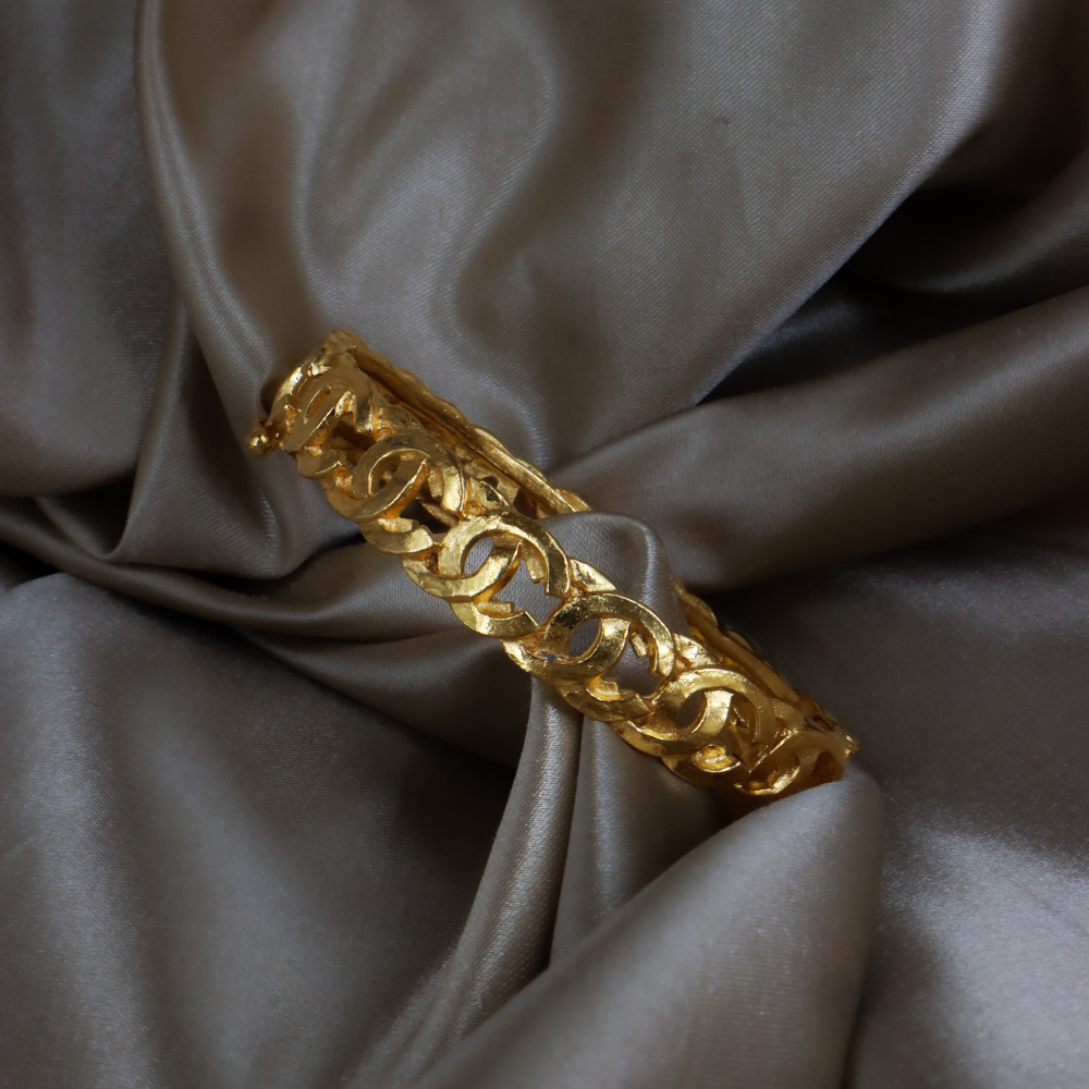 CHANEL CC Logo 金色鏈環手鐲｜附原盒 ｜ 1996年款收藏級 | 全網唯一款