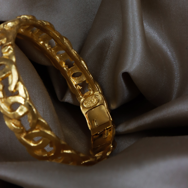 CHANEL CC Logo 金色鏈環手鐲｜附原盒 ｜ 1996年款收藏級 | 全網唯一款