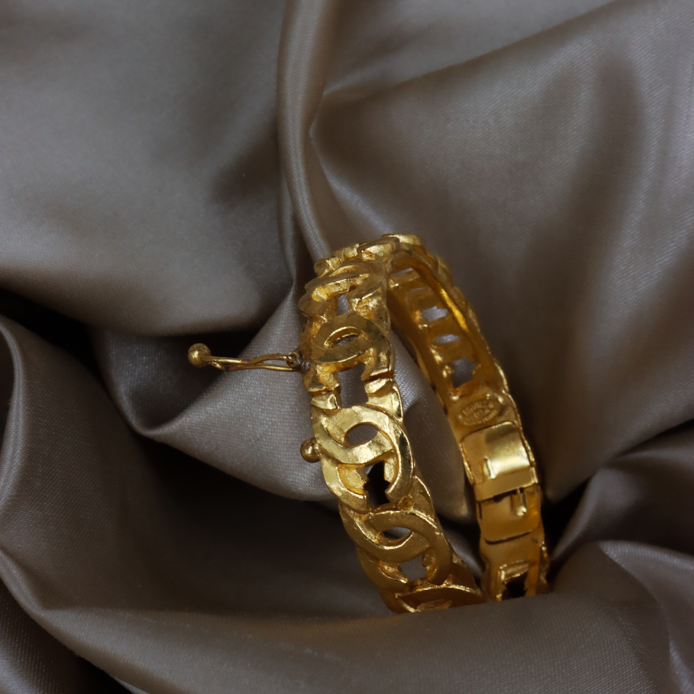 CHANEL CC Logo 金色鏈環手鐲｜附原盒 ｜ 1996年款收藏級 | 全網唯一款