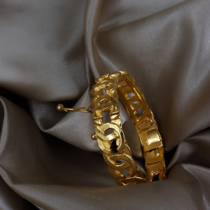 CHANEL CC Logo 金色鏈環手鐲｜附原盒 ｜ 1996年款收藏級 | 全網唯一款