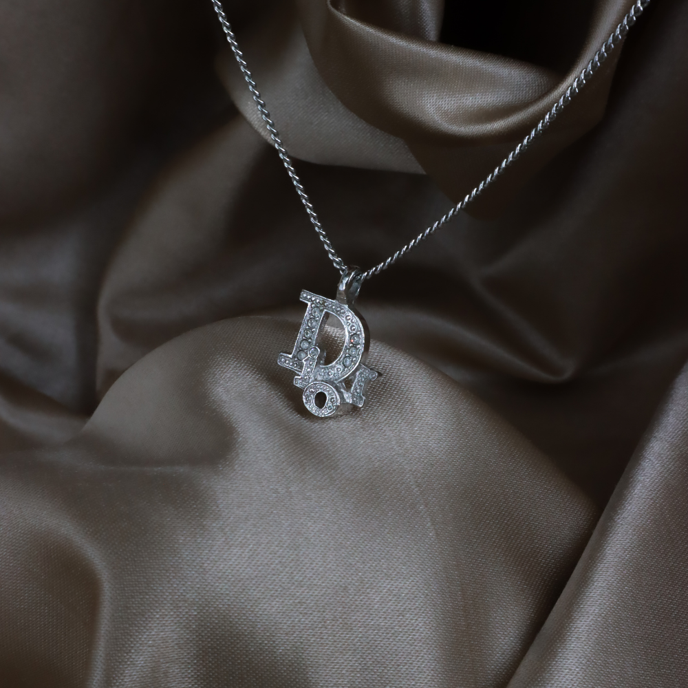 CHRISTIAN DIOR Crystal  Pendant Necklace
