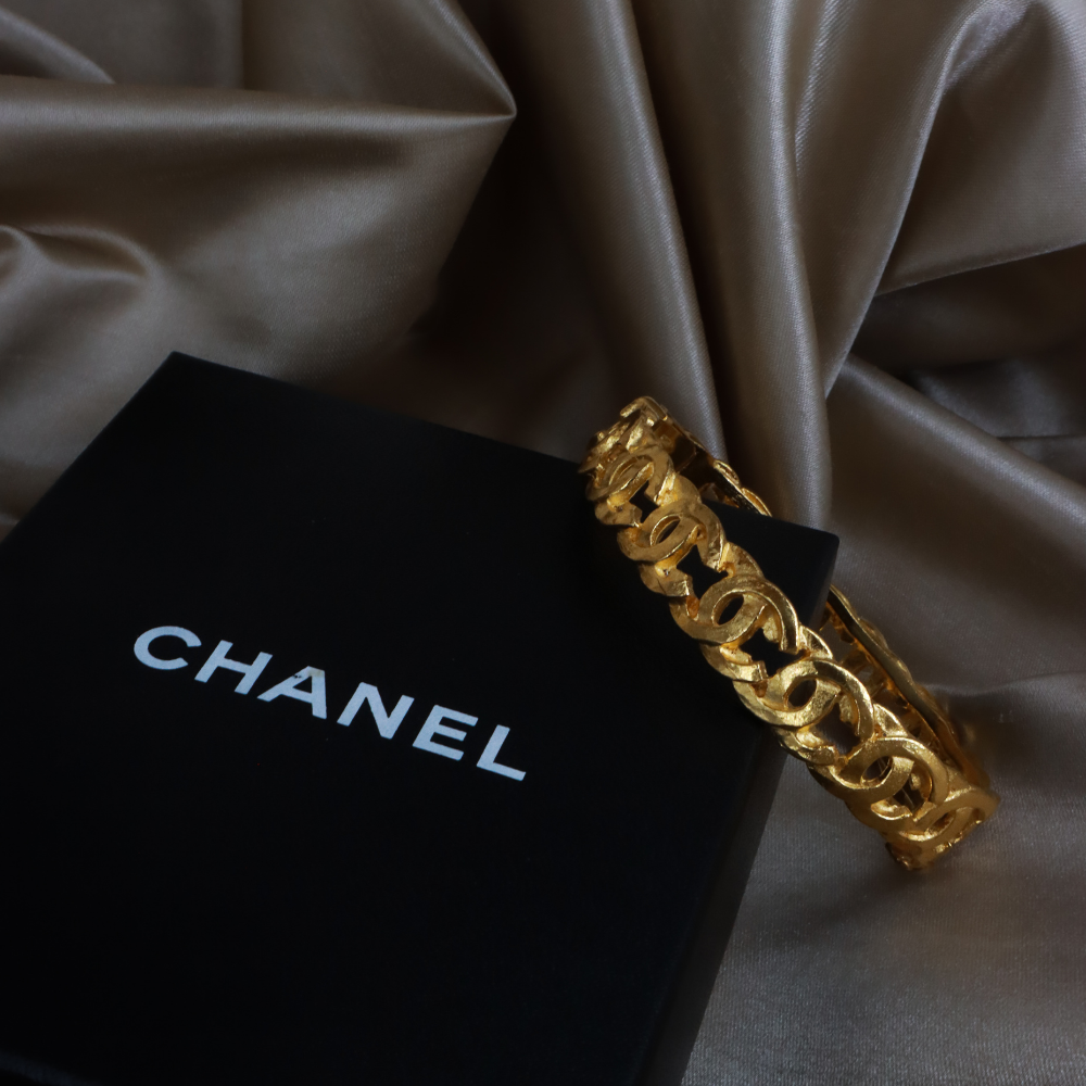 CHANEL CC Logo 金色鏈環手鐲｜附原盒 ｜ 1996年款收藏級 | 全網唯一款