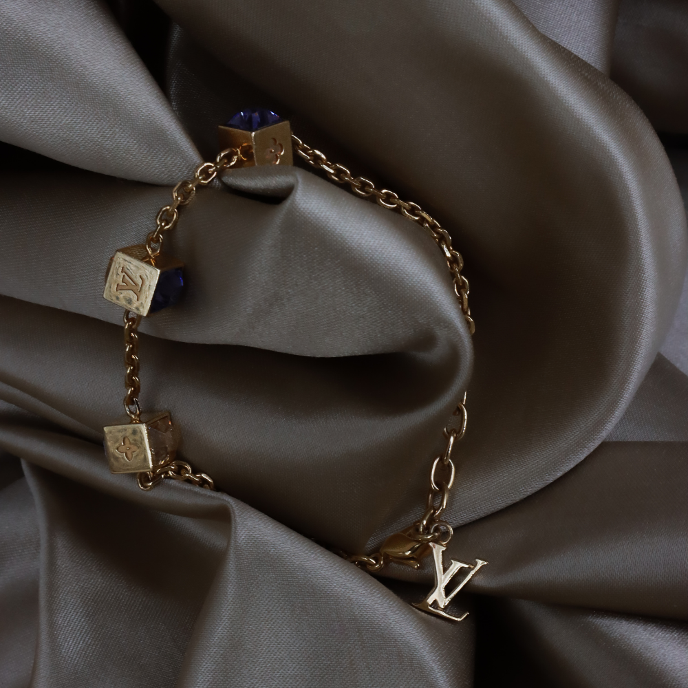 LOUIS VUITTON CUBE方塊吊墜手鏈（LV Cub款）| 附經典原盒