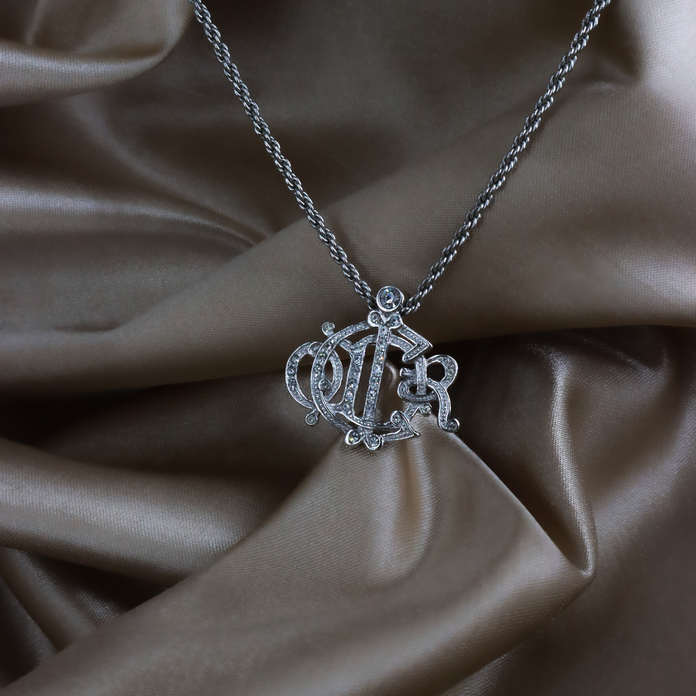 CHRISTIAN DIOR Rhinestone Pendant Necklace｜No.1 Best Seller!