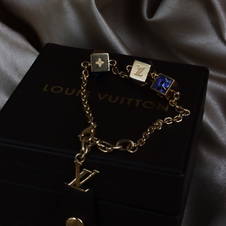 LOUIS VUITTON CUBE方塊吊墜手鏈（LV Cub款）| 附經典原盒