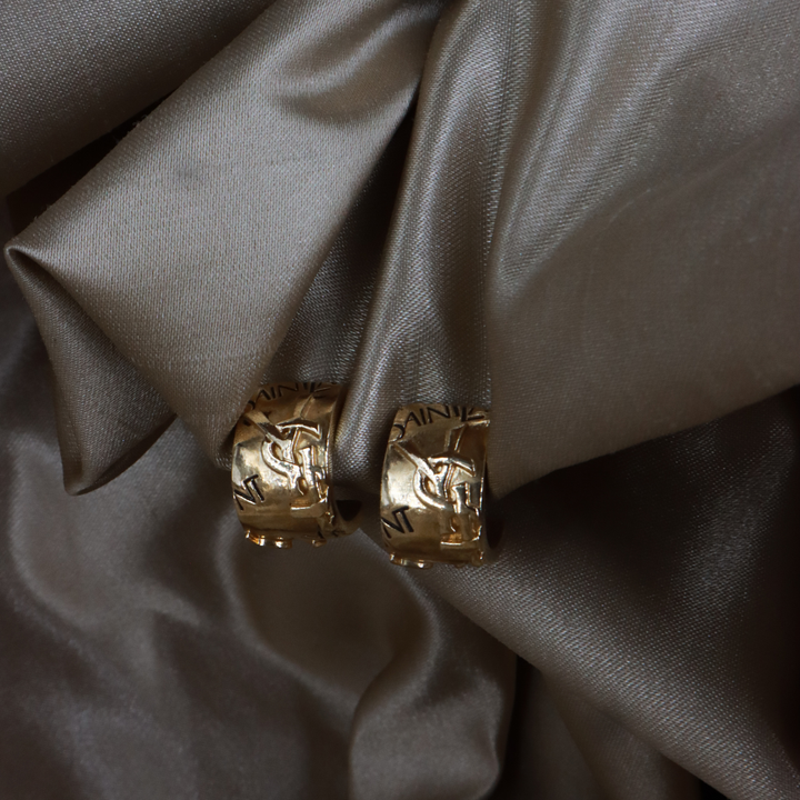 Yves Saint Laurent Monogram Hoop Ear Clip| 1990年代 ｜原盒未使用