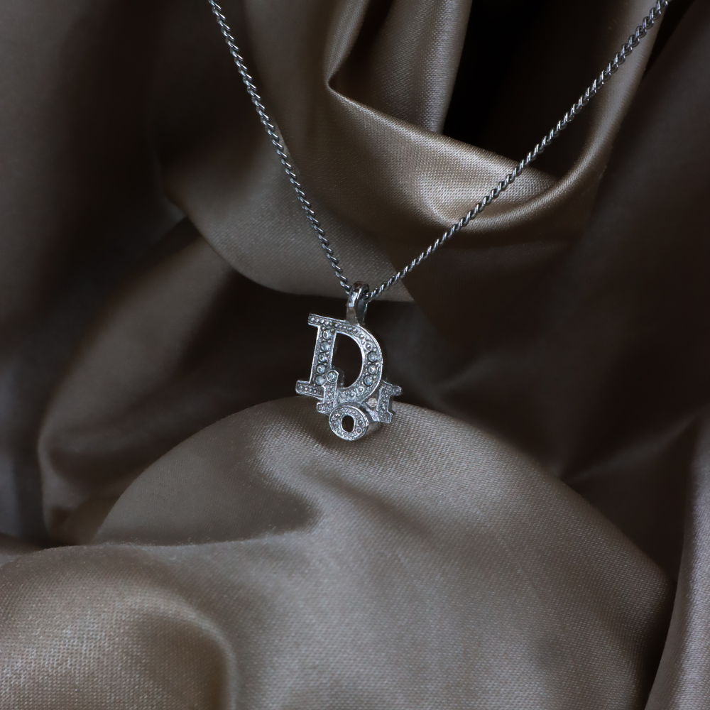 CHRISTIAN DIOR Crystal  Pendant Necklace