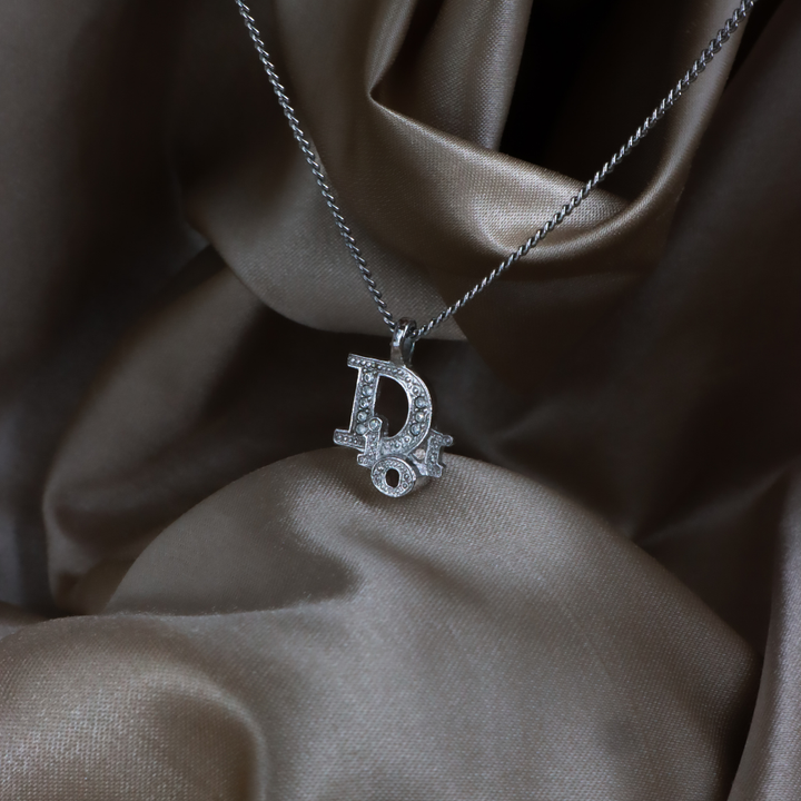 CHRISTIAN DIOR Crystal  Pendant Necklace