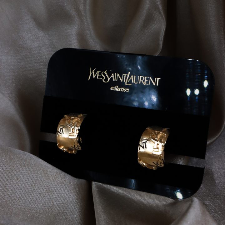Yves Saint Laurent Monogram Hoop Ear Clip| 1990年代 ｜原盒未使用