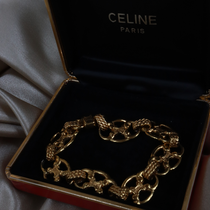 CELINE Triomphe 凱旋門 Vintage 復古手鏈