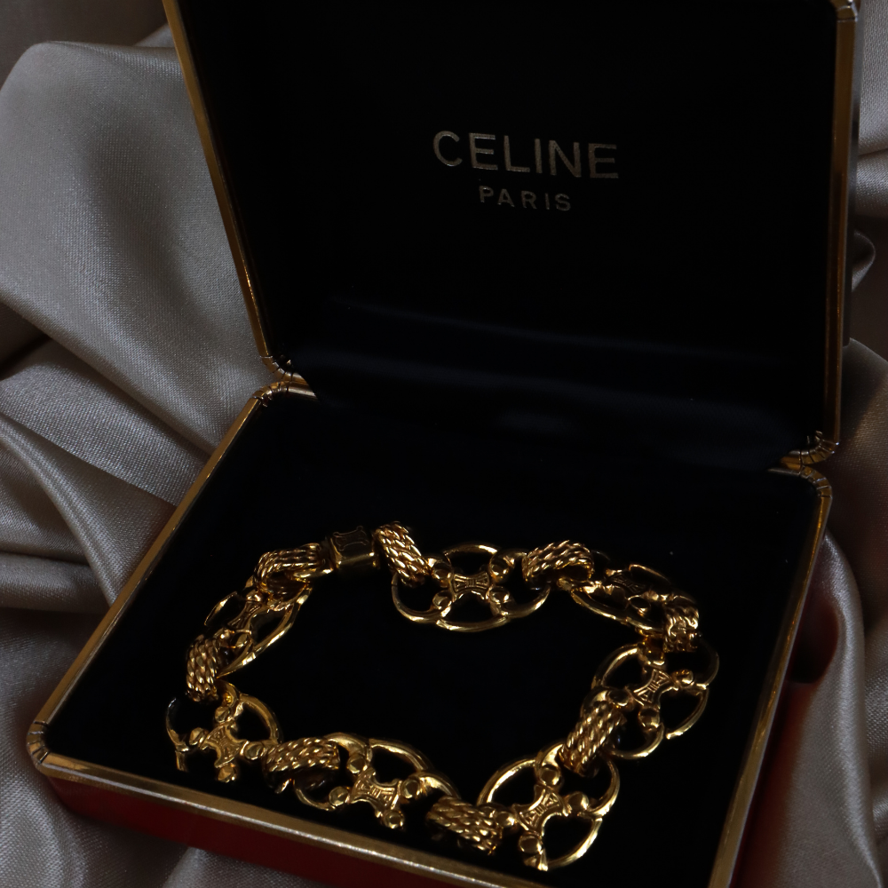 CELINE Triomphe 凱旋門 Vintage 復古手鏈