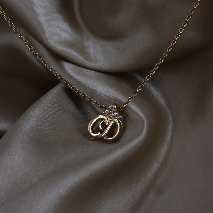 CHRISTIAN DIOR pendant amphibole necklace (Gold) | 1990s style |