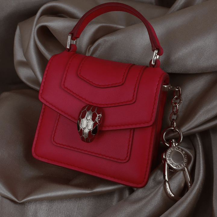 Bvlgari Serpenti Forever 紅色Micro Bag Charm（Serpenti Mini Bag Charm款） - Vintasy扣針