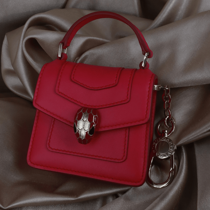 Bvlgari Serpenti Forever 紅色Micro Bag Charm（Serpenti Mini Bag Charm款） - Vintasy扣針