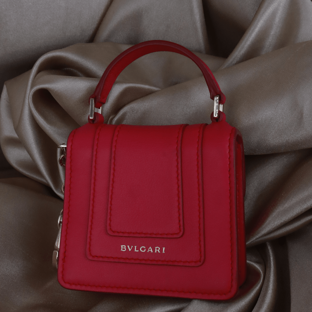 Bvlgari Serpenti Forever 紅色Micro Bag Charm（Serpenti Mini Bag Charm款） - Vintasy扣針