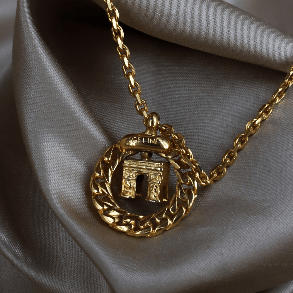 CELINE 凱旋門立體吊墜項鏈｜ 1991年超罕有產品 - Vintasy