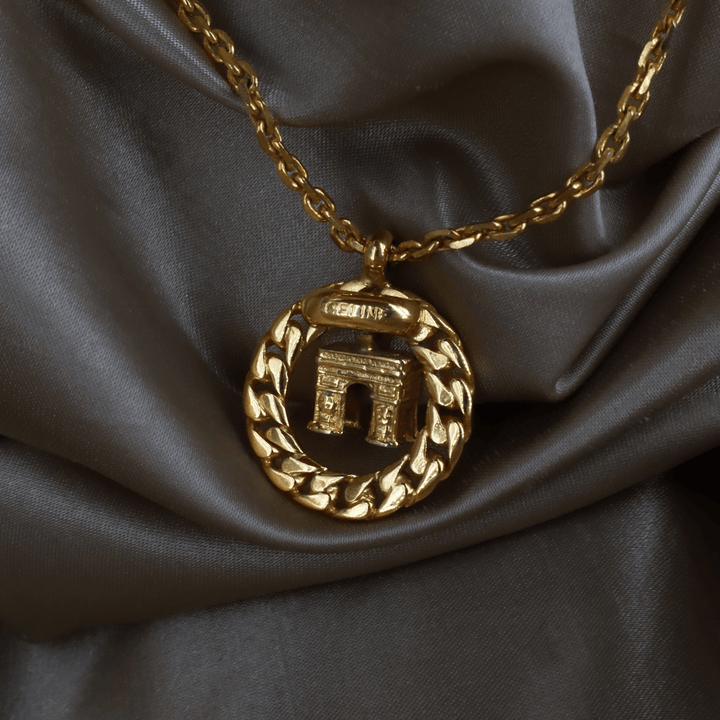 CELINE 凱旋門立體吊墜項鏈｜ 1991年超罕有產品 - Vintasy