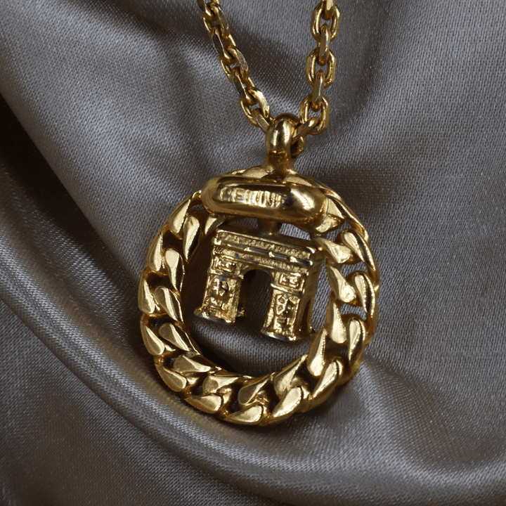 CELINE 凱旋門立體吊墜項鏈｜ 1991年超罕有產品 - Vintasy