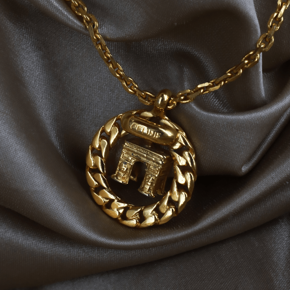 CELINE 凱旋門立體吊墜項鏈｜ 1991年超罕有產品 - Vintasy