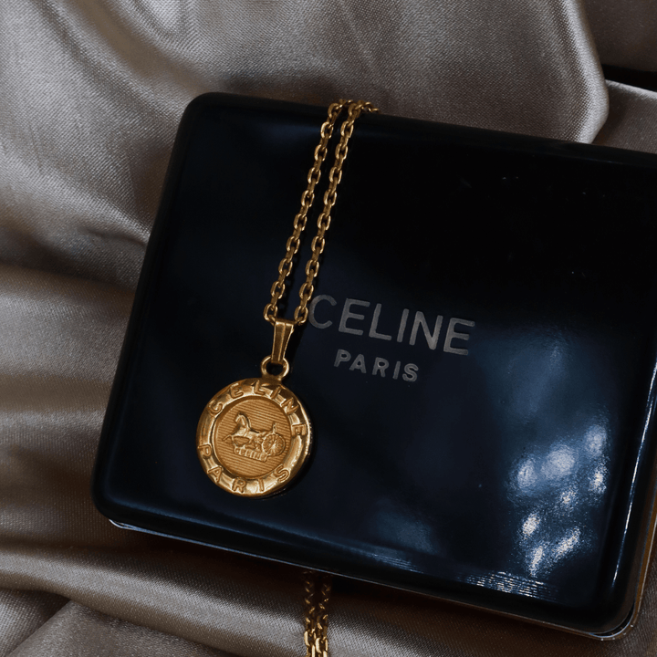 CELINE 絕版馬車吊墜項鏈｜絕版收藏款 未使用附原盒 - Vintasy項鏈