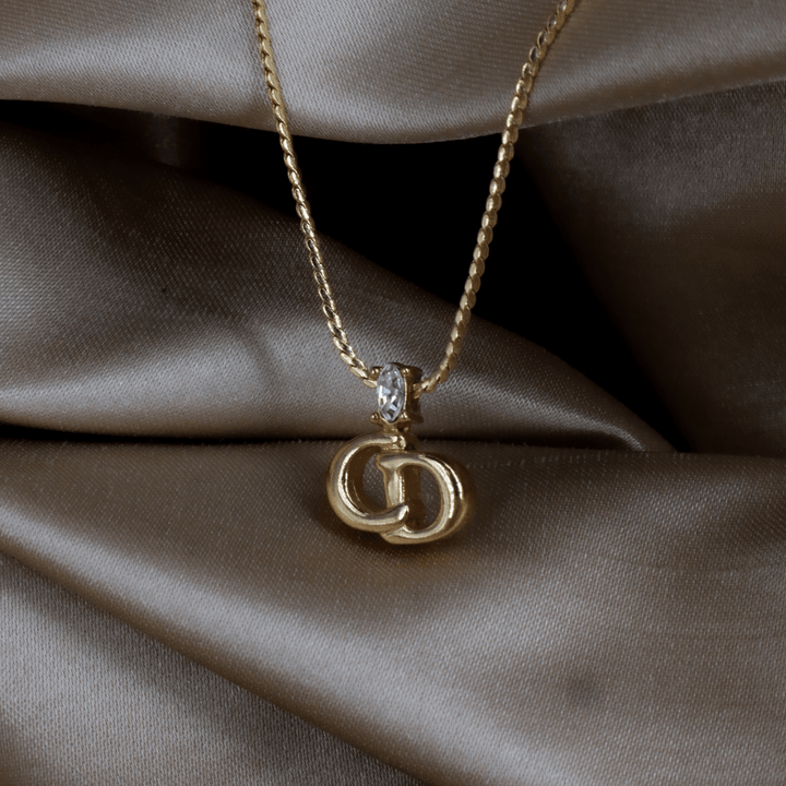 CHRISTIAN DIOR 貓眼閃石吊墜項鏈 | 經典1990年代款式 - Vintasy項鏈