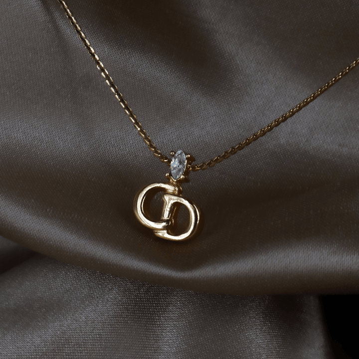 CHRISTIAN DIOR 貓眼閃石吊墜項鏈 | 經典1990年代款式 - Vintasy項鏈