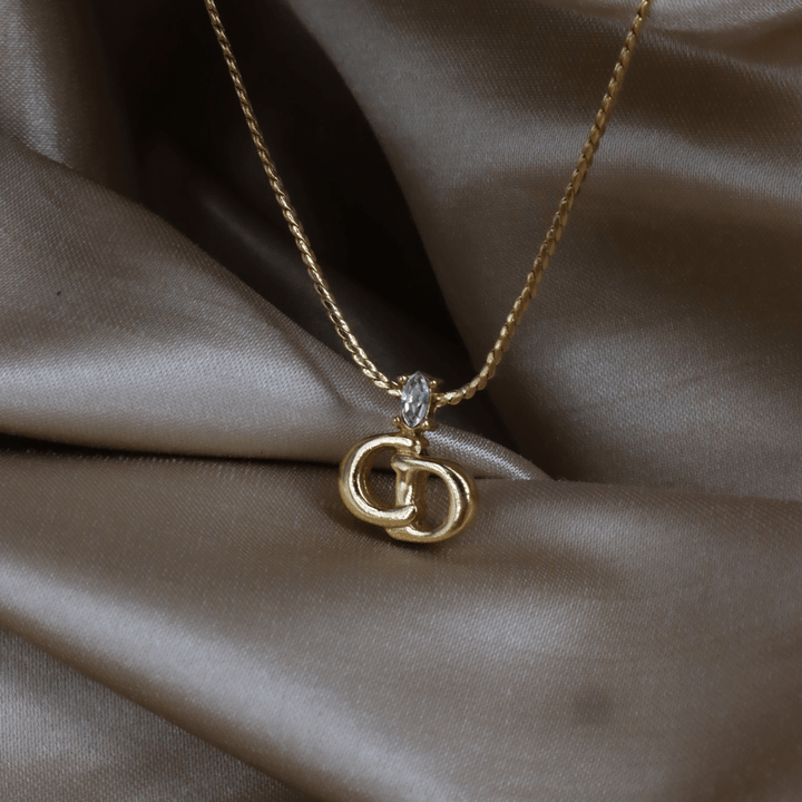 CHRISTIAN DIOR 貓眼閃石吊墜項鏈 | 經典1990年代款式 - Vintasy項鏈