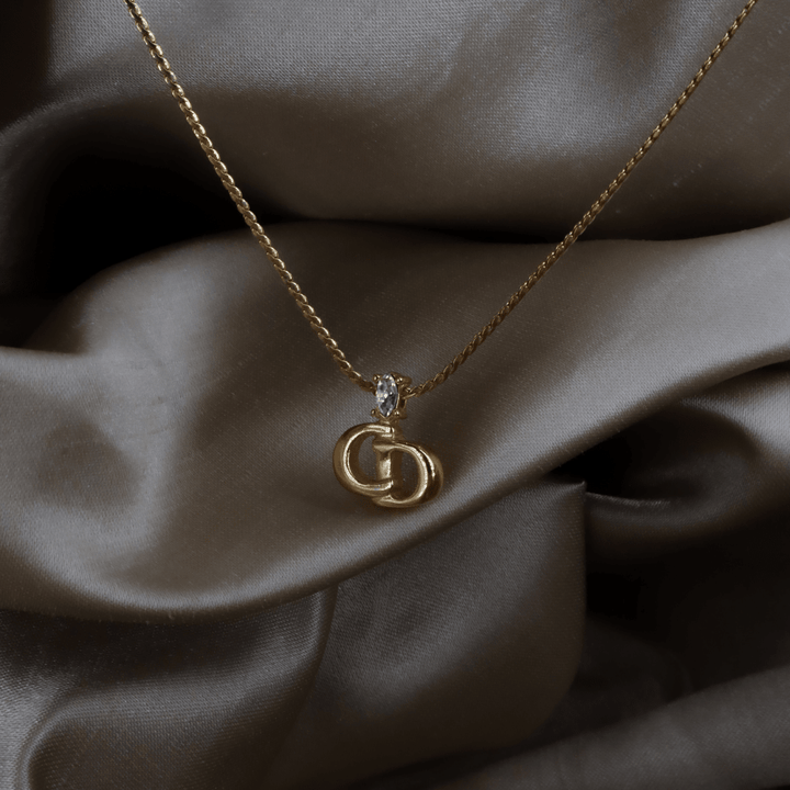 CHRISTIAN DIOR 貓眼閃石吊墜項鏈 | 經典1990年代款式 - Vintasy項鏈