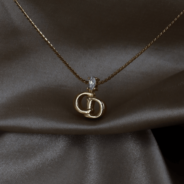 CHRISTIAN DIOR 貓眼閃石吊墜項鏈 | 經典1990年代款式 - Vintasy項鏈