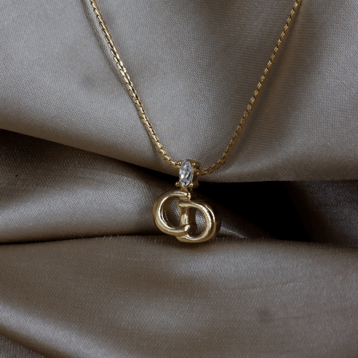 CHRISTIAN DIOR 貓眼閃石吊墜項鏈 | 經典1990年代款式 - Vintasy項鏈