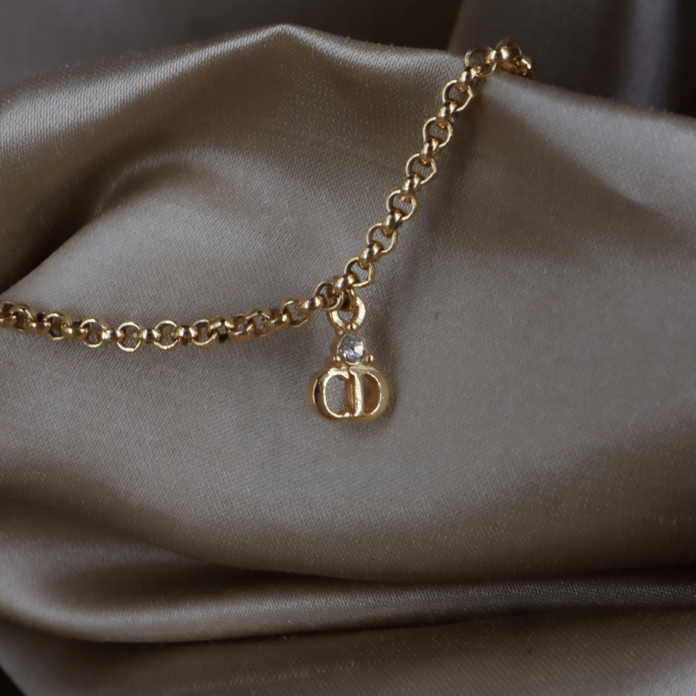 CHRISTIAN DIOR 1995 絕版吊墜手鏈 - Vintasy