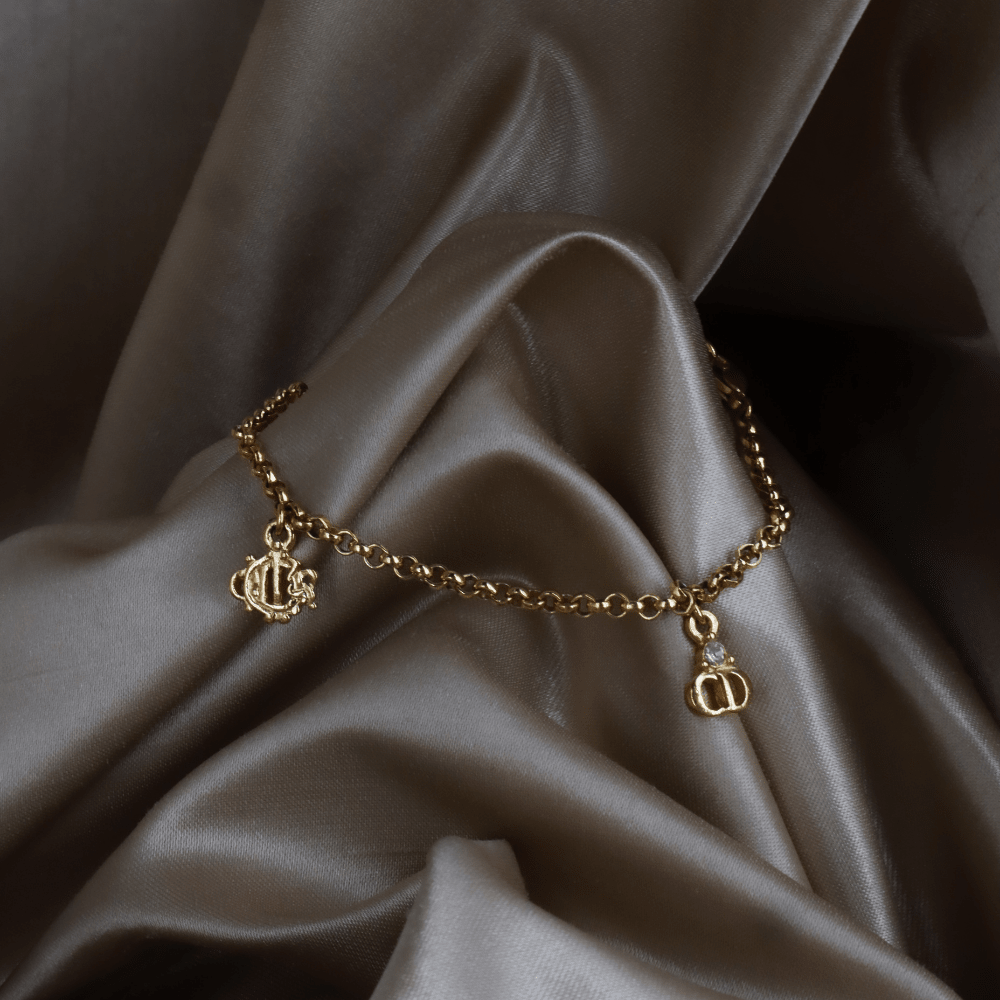 CHRISTIAN DIOR 1995 絕版吊墜手鏈 - Vintasy