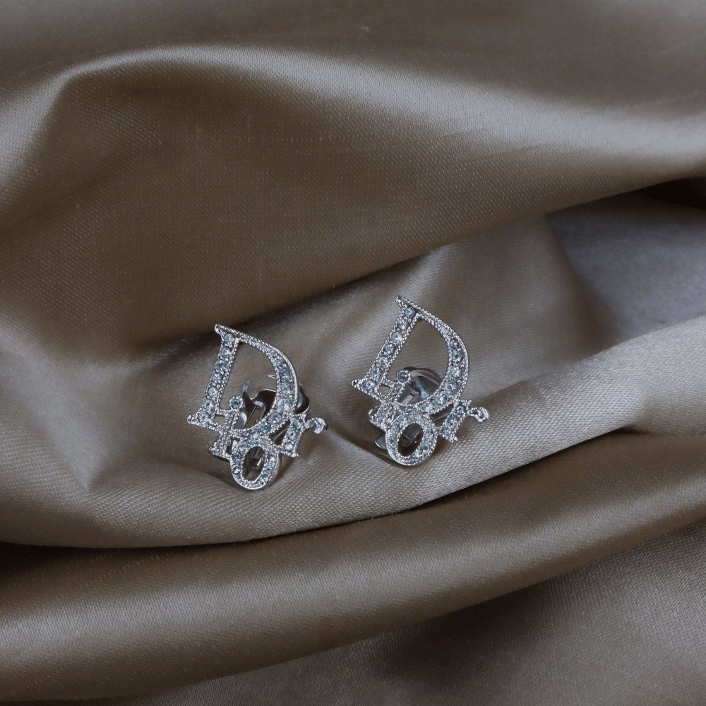 CHRISTIAN DIOR 閃石耳夾 ｜ 2000年代｜ 未使用品連原盒 - Vintasy