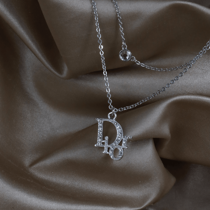 CHRISTIAN DIOR 疊戴閃石吊墜項鏈｜2000年代未使用收藏品 - Vintasy