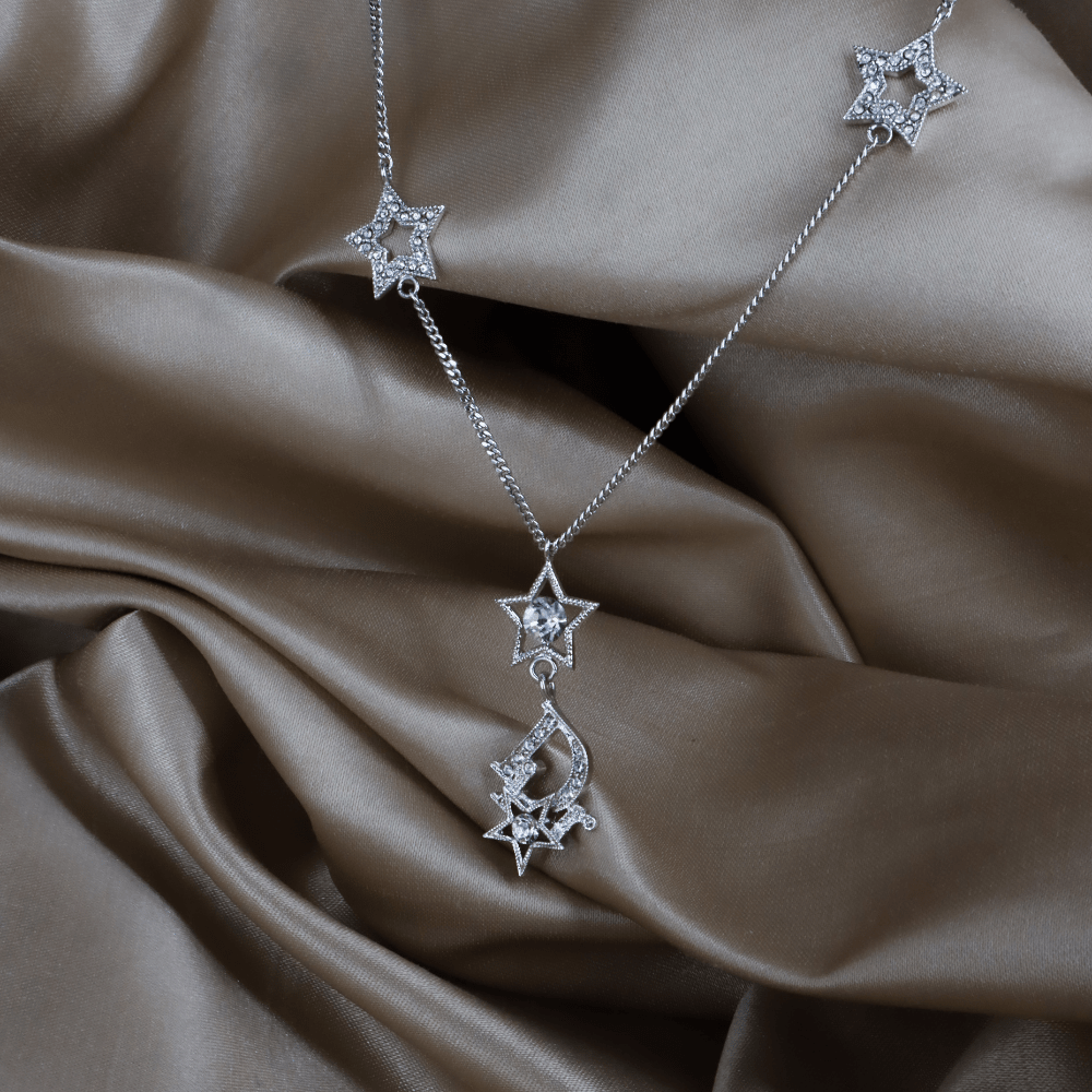 CHRISTIAN DIOR 星閃閃鎖骨項鏈 ｜極罕2000年代產品 - Vintasy