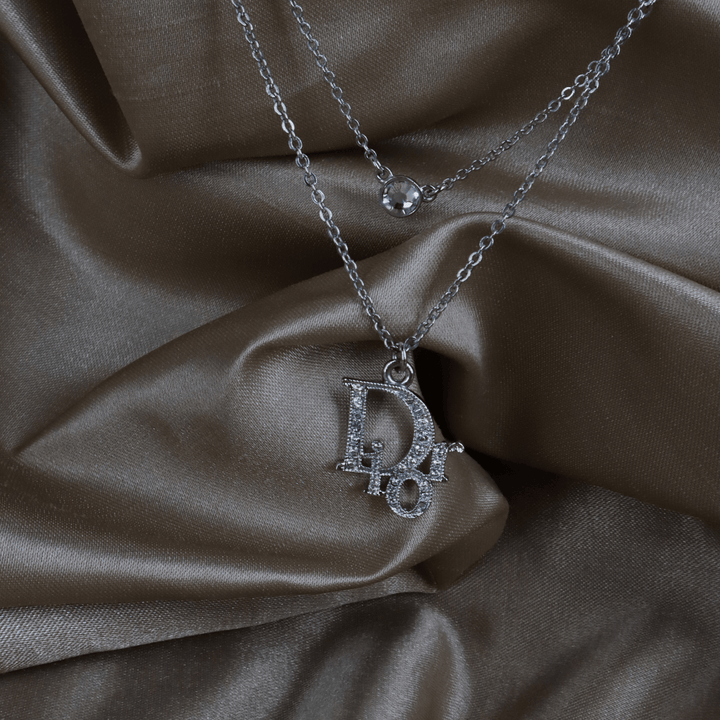 CHRISTIAN DIOR 疊戴閃石吊墜項鏈｜2000年代未使用收藏品 - Vintasy