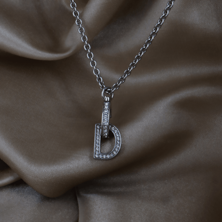 CHRISTIAN DIOR C D字滿鑽吊墜項鏈 | 近年款 未使用級 - Vintasy
