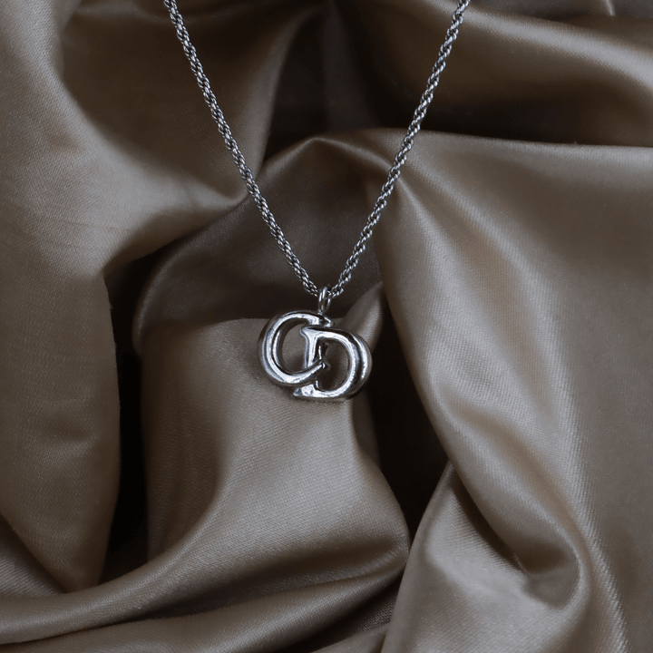 CHRISTIAN DIOR CD Logo 項鏈（銀色）｜極罕銀色未使用！ - Vintasy項鏈