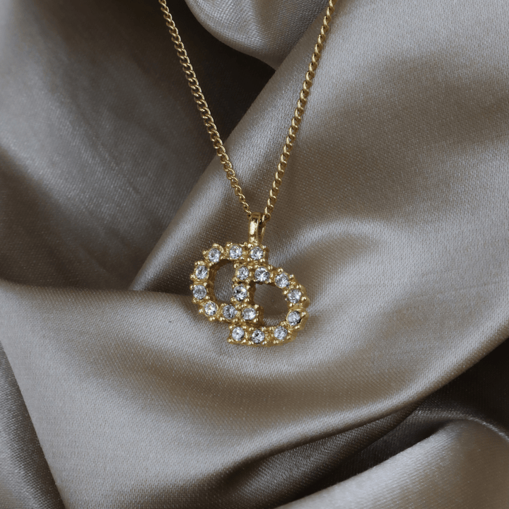 CHRISTIAN DIOR CD Logo 閃石項鏈 - Vintasy項鏈