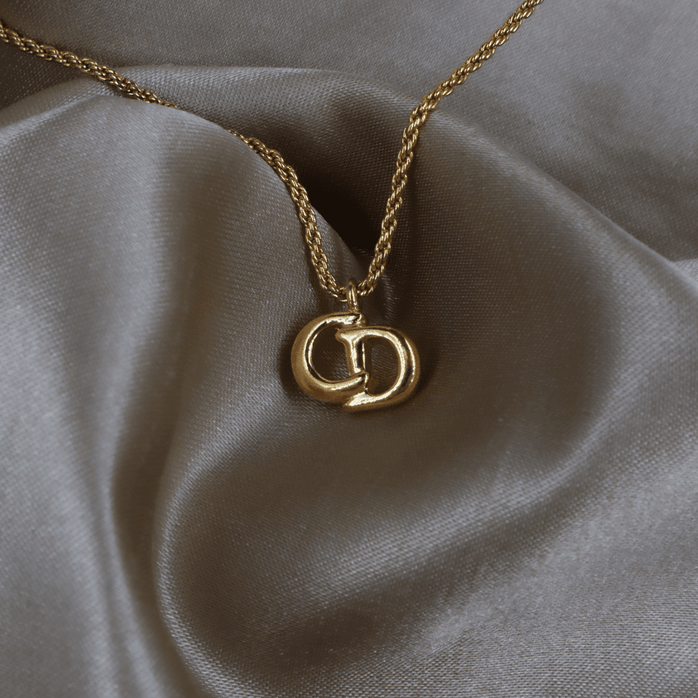 CHRISTIAN DIOR CD Logo 吊墜項鏈 - Vintasy