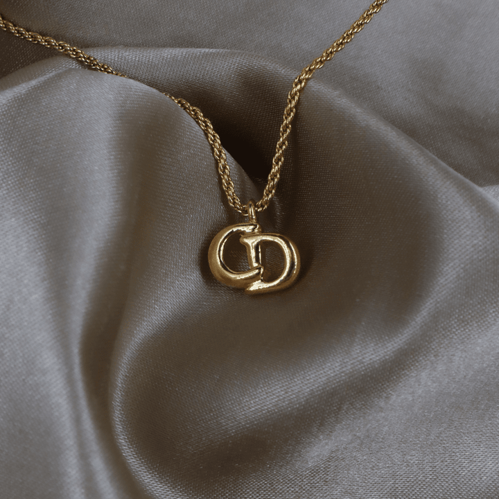 CHRISTIAN DIOR CD Logo 吊墜項鏈 - Vintasy