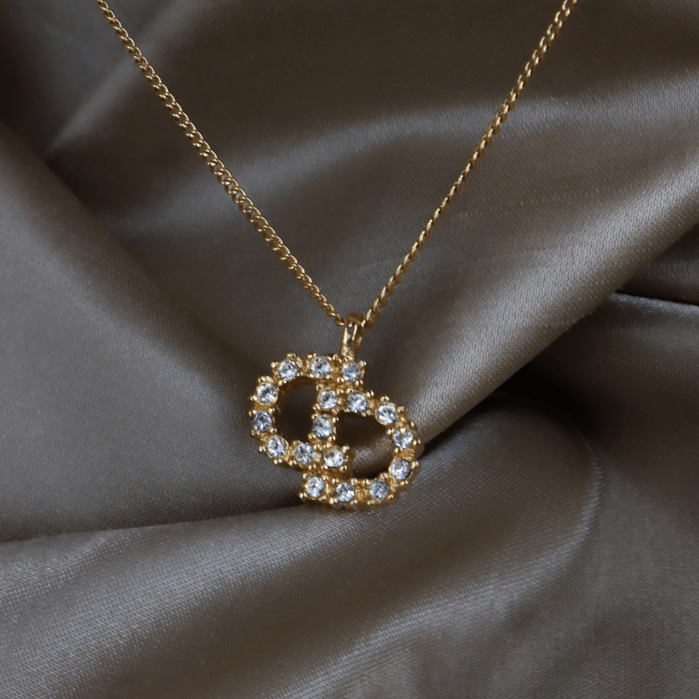 CHRISTIAN DIOR CD Logo 閃石項鏈 - Vintasy項鏈