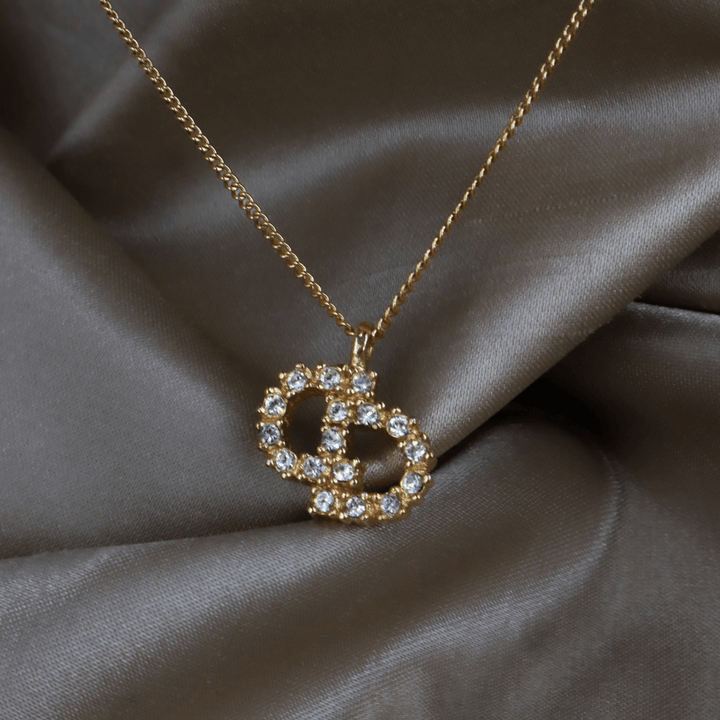 CHRISTIAN DIOR CD Logo 閃石項鏈 - Vintasy項鏈